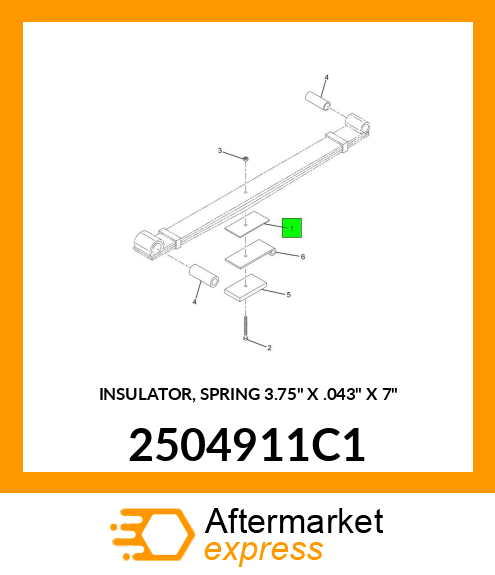 INSULATOR, SPRING 3.75" X .043" X 7" 2504911C1