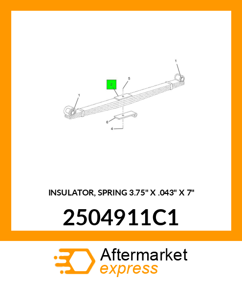 INSULATOR, SPRING 3.75" X .043" X 7" 2504911C1