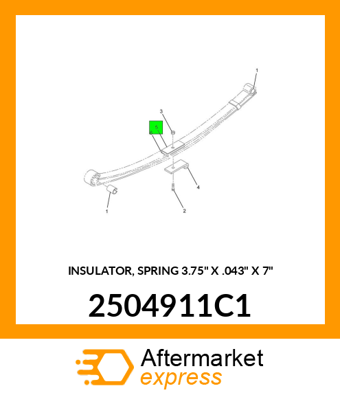 INSULATOR, SPRING 3.75" X .043" X 7" 2504911C1