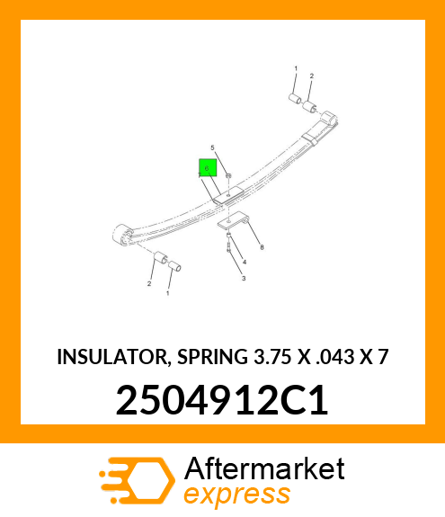 INSULATOR, SPRING 3.75" X .043" X 7" 2504912C1