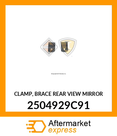 CLAMP, BRACE REAR VIEW MIRROR 2504929C91