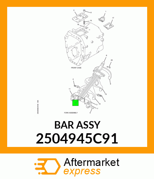 BAR ASSEMBLY SHIFT 1ST THRU 5TH 2504945C91