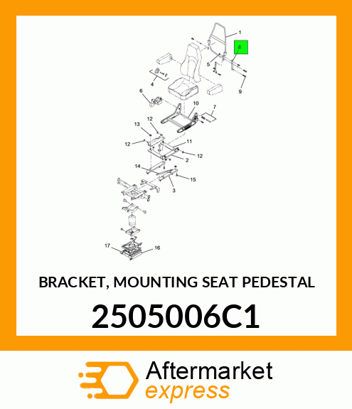 BRACKET, MOUNTING SEAT PEDESTAL 2505006C1