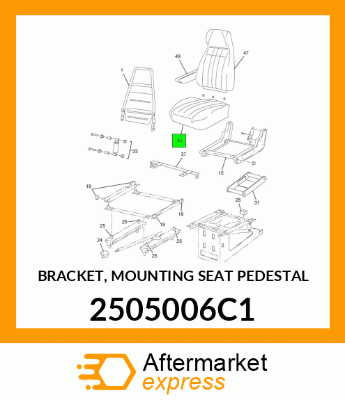 BRACKET, MOUNTING SEAT PEDESTAL 2505006C1