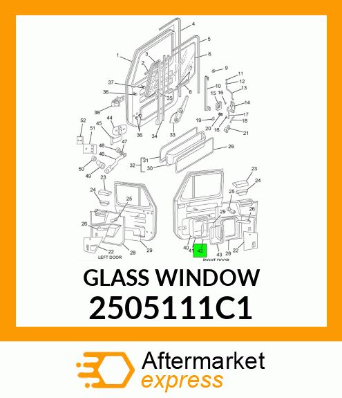 GLASS WINDOW 2505111C1