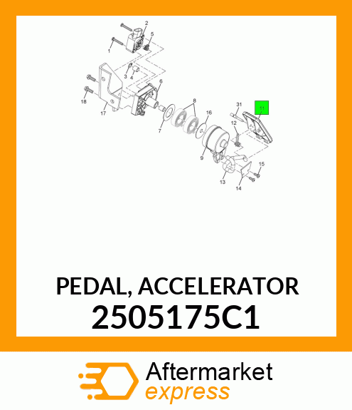 PEDAL, ACCELERATOR 2505175C1