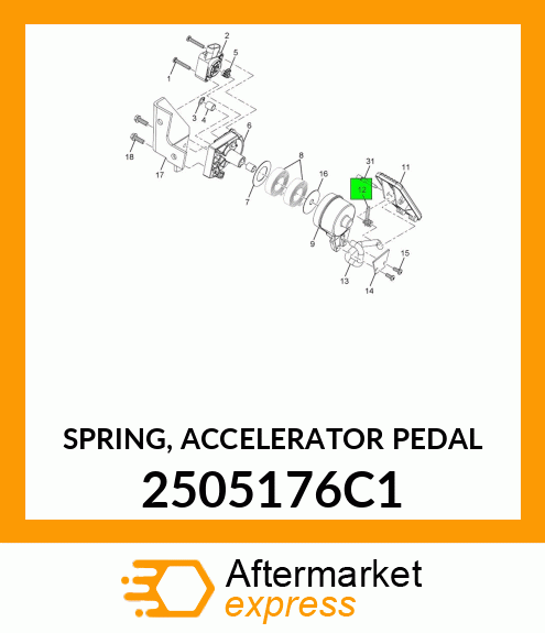 SPRING, ACCELERATOR PEDAL 2505176C1