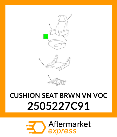 CUSHION SEAT BRWN VN VOC 2505227C91