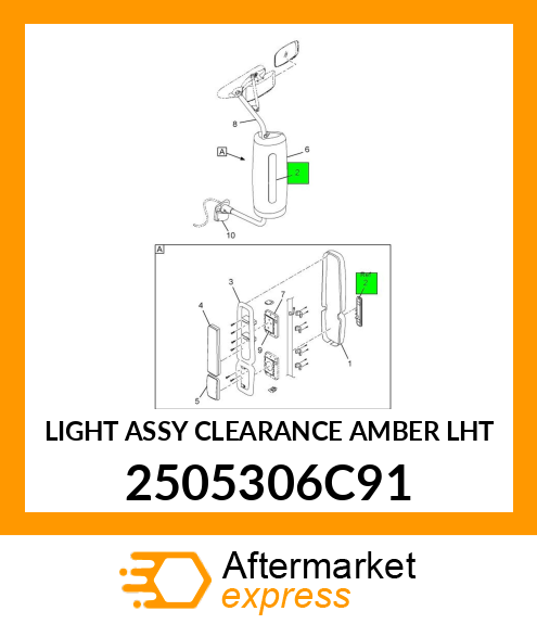 LIGHT ASSY CLEARANCE AMBER LHT 2505306C91