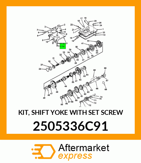 KIT, SHIFT YOKE WITH SET SCREW 2505336C91