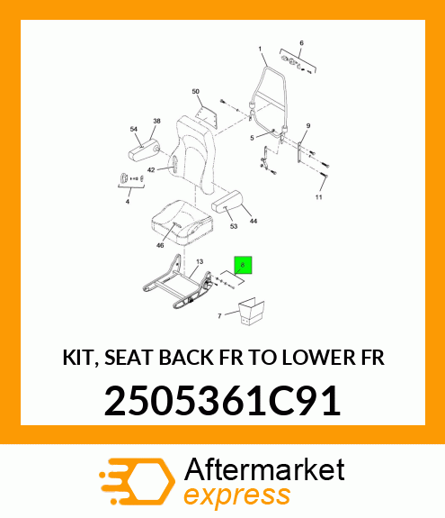 KIT, SEAT BACK FR TO LOWER FR 2505361C91