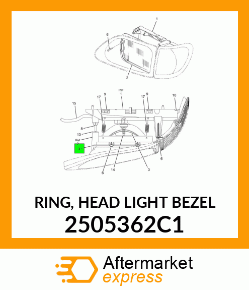 RING, HEAD LIGHT BEZEL 2505362C1