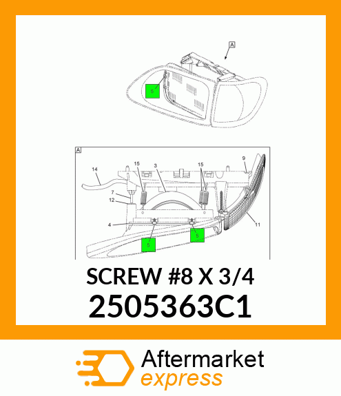 SCREW #8 X 3/4" 2505363C1