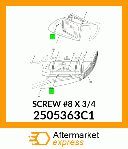 SCREW #8 X 3/4" 2505363C1