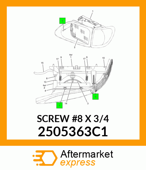 SCREW #8 X 3/4" 2505363C1