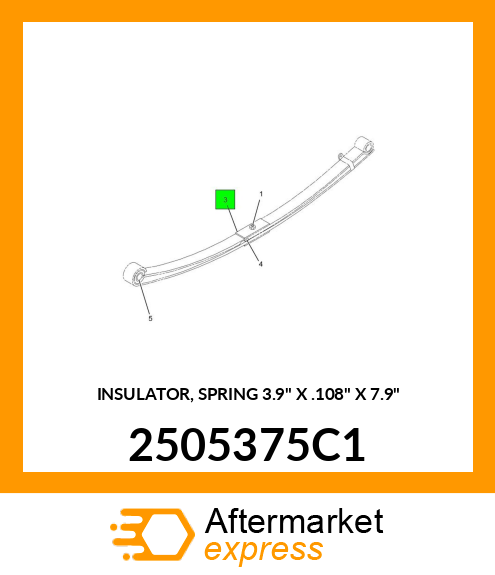 INSULATOR, SPRING 3.9" X .108" X 7.9" 2505375C1