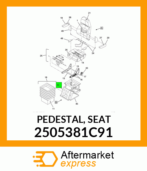 PEDESTAL, SEAT 2505381C91