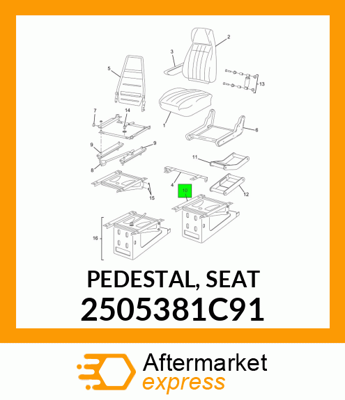 PEDESTAL, SEAT 2505381C91