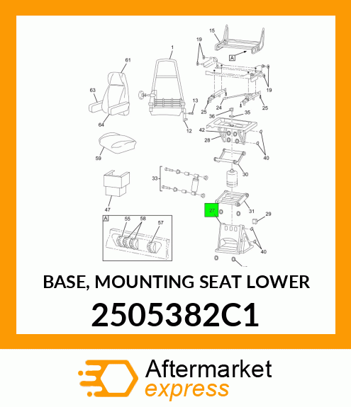BASE, MOUNTING SEAT LOWER 2505382C1