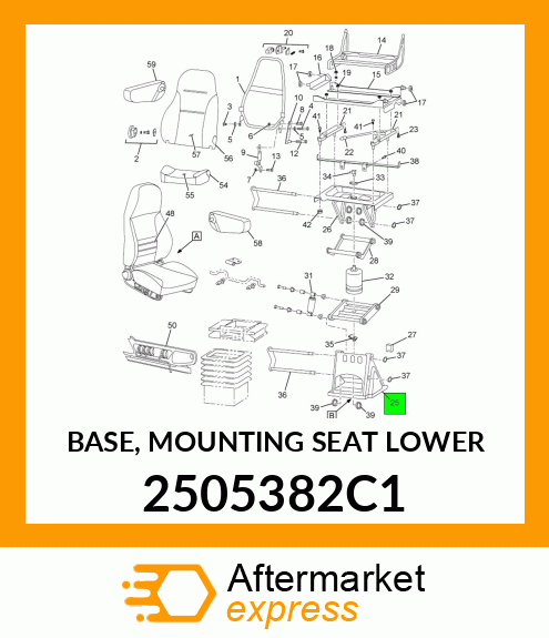 BASE, MOUNTING SEAT LOWER 2505382C1