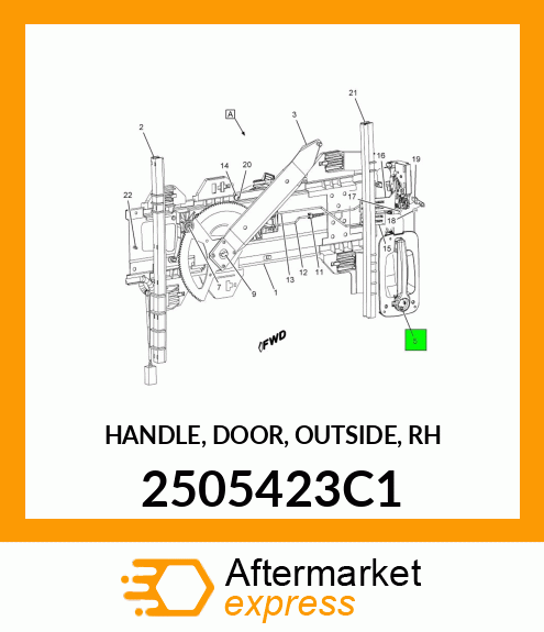 HANDLE, DOOR, OUTSIDE, RH 2505423C1