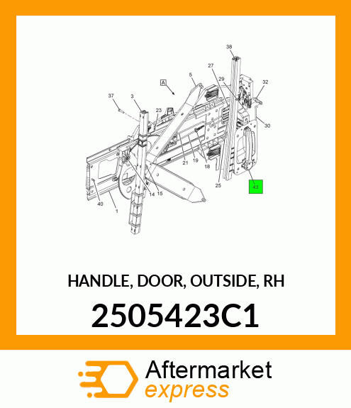 HANDLE, DOOR, OUTSIDE, RH 2505423C1