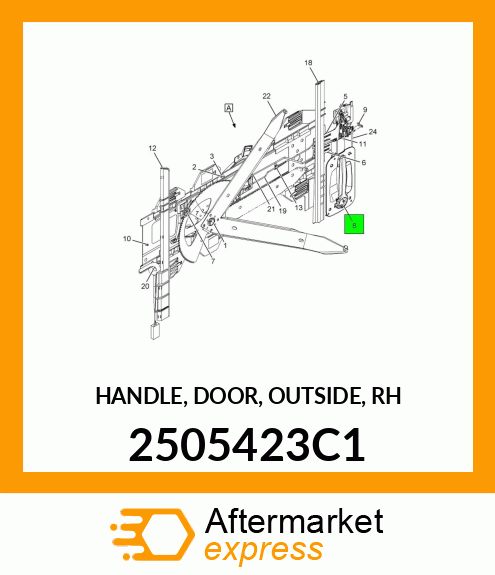 HANDLE, DOOR, OUTSIDE, RH 2505423C1