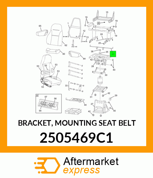 BRACKET, MOUNTING SEAT BELT 2505469C1