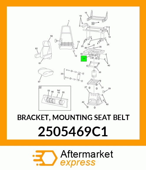 BRACKET, MOUNTING SEAT BELT 2505469C1