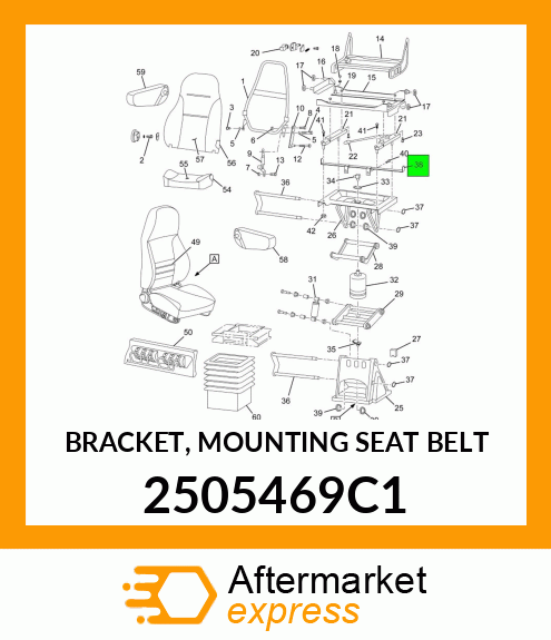 BRACKET, MOUNTING SEAT BELT 2505469C1