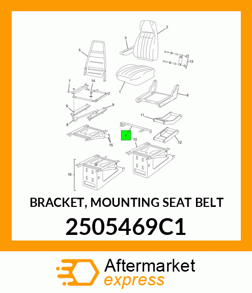 BRACKET, MOUNTING SEAT BELT 2505469C1