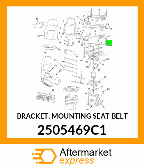 BRACKET, MOUNTING SEAT BELT 2505469C1