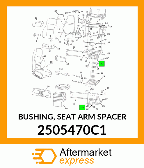 BUSHING, SEAT ARM SPACER 2505470C1