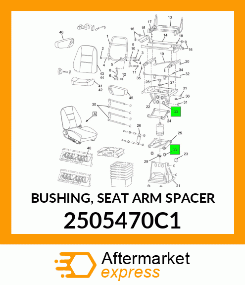 BUSHING, SEAT ARM SPACER 2505470C1