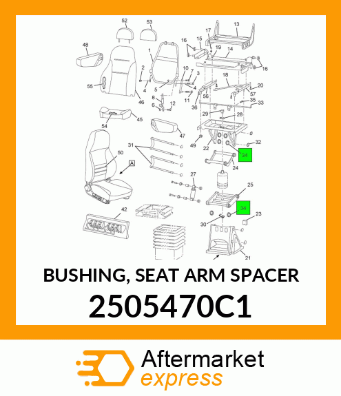 BUSHING, SEAT ARM SPACER 2505470C1