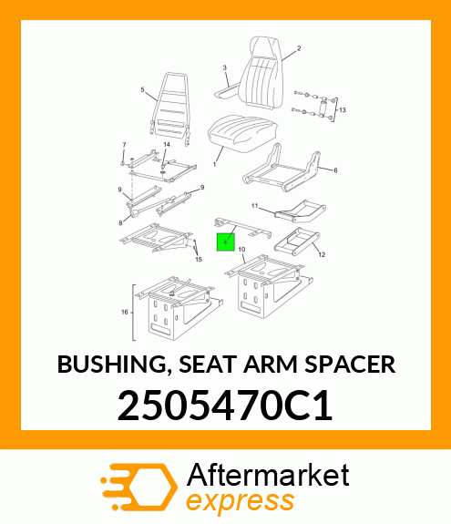 BUSHING, SEAT ARM SPACER 2505470C1