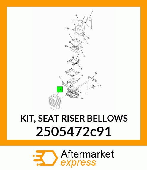 KIT, SEAT RISER BELLOWS 2505472c91