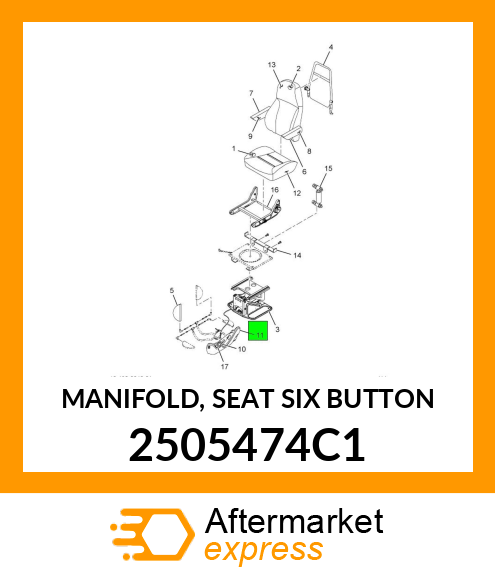 MANIFOLD, SEAT SIX BUTTON 2505474C1