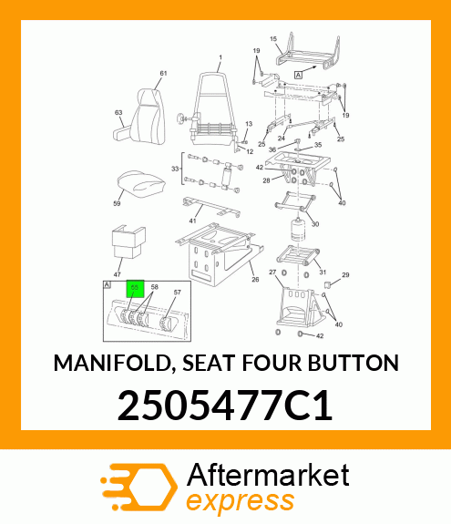 MANIFOLD, SEAT FOUR BUTTON 2505477C1