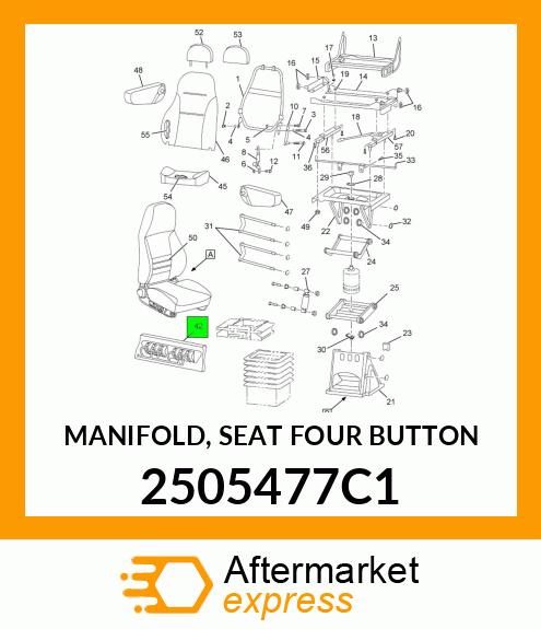 MANIFOLD, SEAT FOUR BUTTON 2505477C1