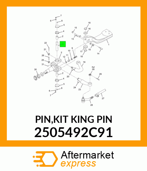 PIN,KIT KING PIN 2505492C91