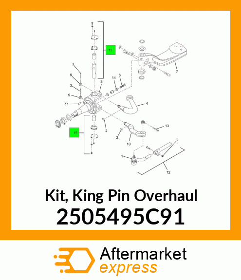 Kit, King Pin Overhaul 2505495C91