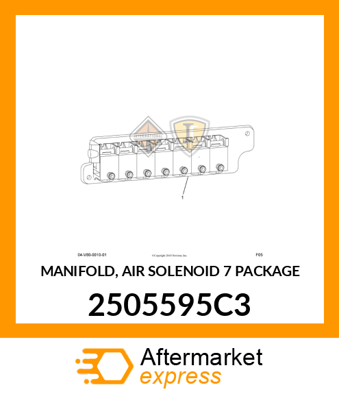 MANIFOLD, AIR SOLENOID 7 PACKAGE 2505595C3