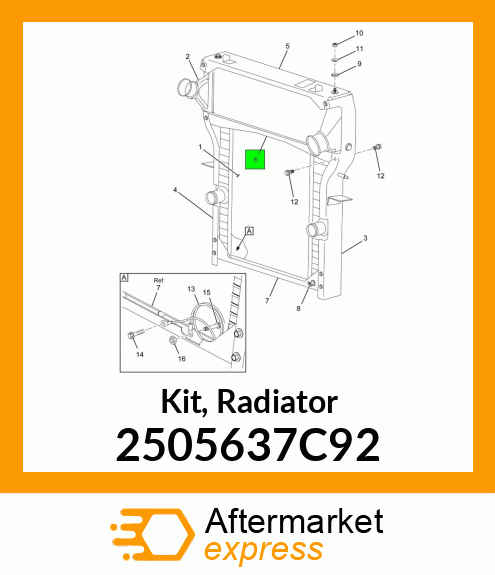 Kit, Radiator 2505637C92