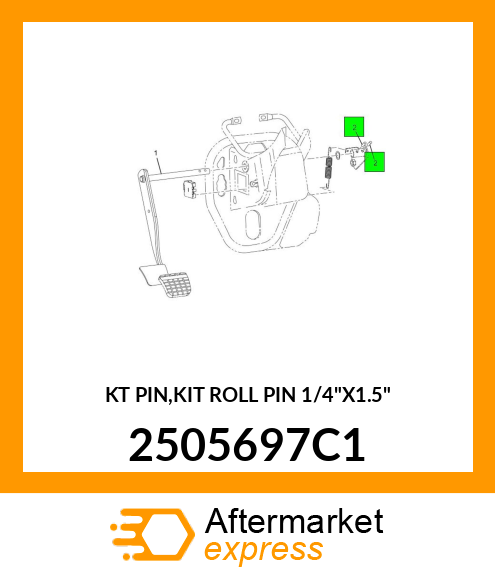 KT PIN,KIT ROLL PIN 1/4"X1.5" 2505697C1