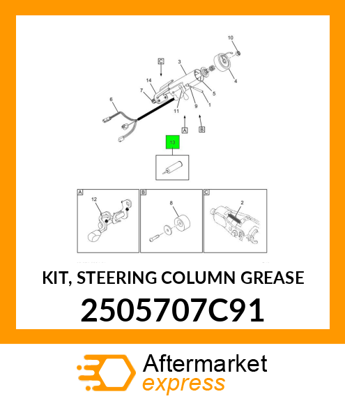 KIT, STEERING COLUMN GREASE 2505707C91