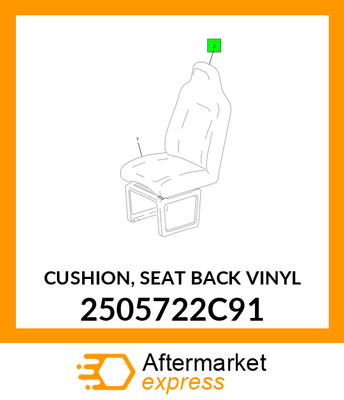 CUSHION, SEAT BACK VINYL 2505722C91
