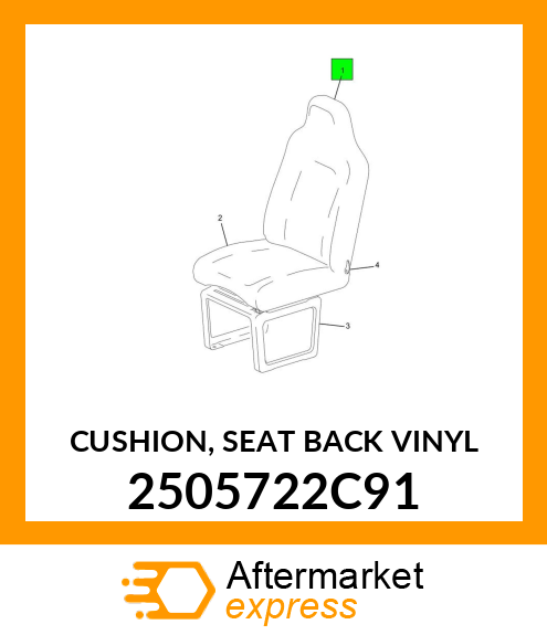 CUSHION, SEAT BACK VINYL 2505722C91