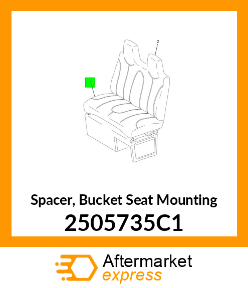 Spacer, Bucket Seat Mounting 2505735C1