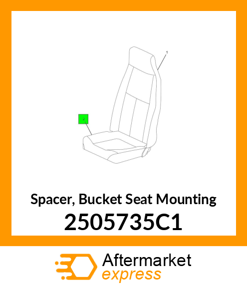 Spacer, Bucket Seat Mounting 2505735C1